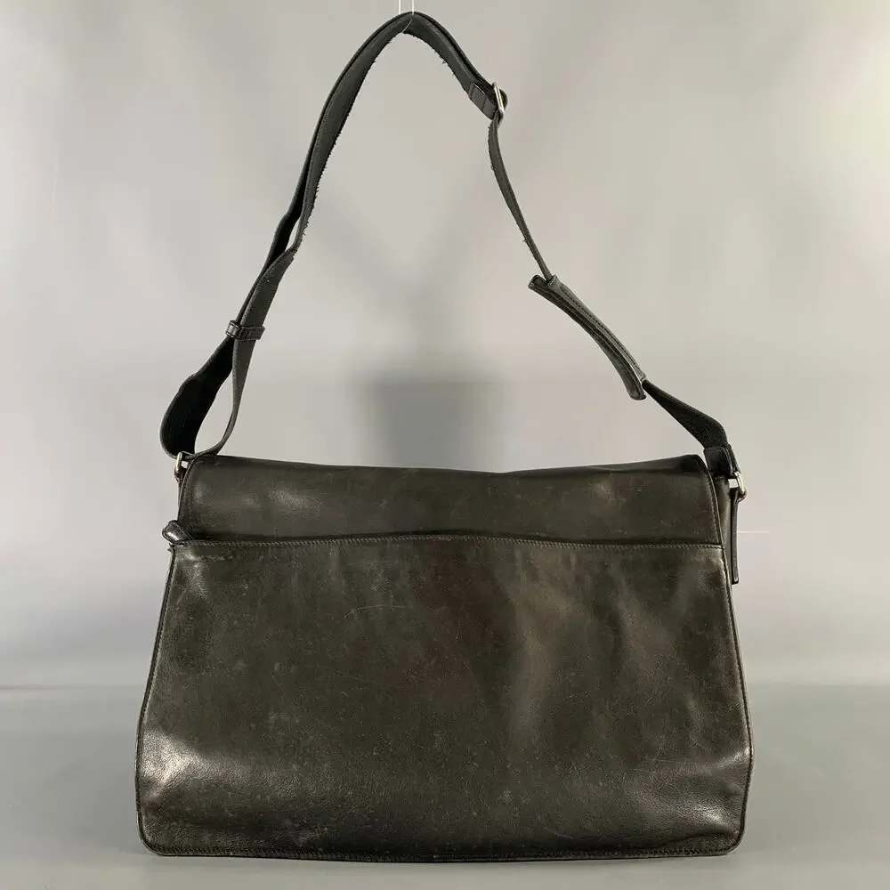COACH Black Cowhide Leather Messenger Bag